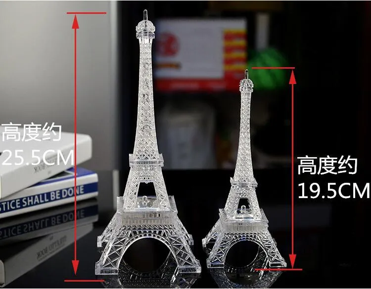 Sxi torre eiffel decoração luz colorida led nightlight paris estilo lâmpada de mesa para o quarto romântico presente aniversário para crianças festa bolo 262c