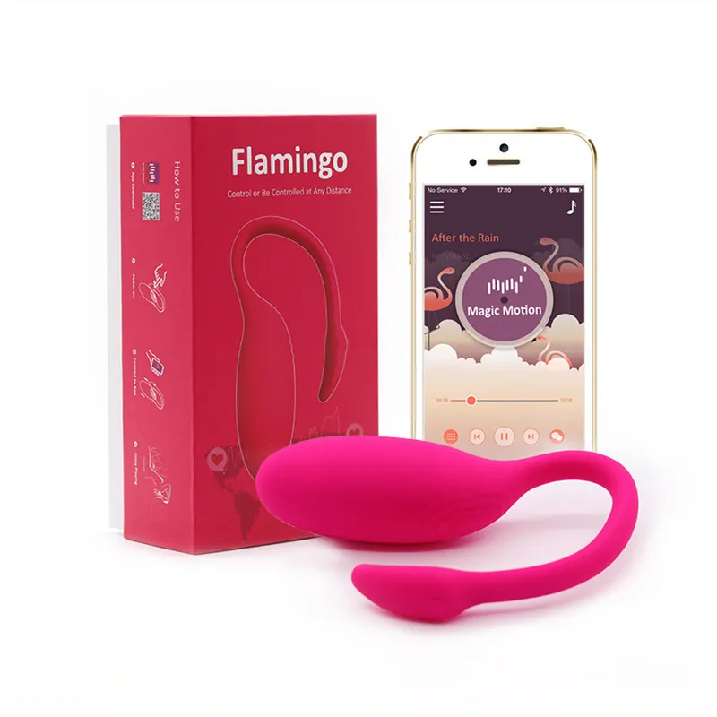 Magic Motion G-Spot Sex Toy Clitoris Vibrator App Flamingo Télécommande Bluetooth Contrôle Smart Stimulateur Smart Smart Massage Jumping Oeuf Y190711