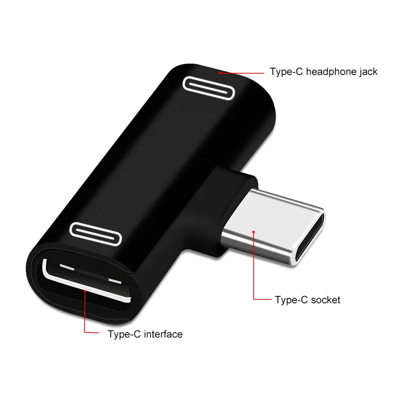 3 in 1 USB C Tip-C Adaptörü USB Tipi C Şarj Kablosu Şarj Kulaklık Converter Xiao Mi 8 Mi 6 Kulaklık Adaptörü Typeec Telefon