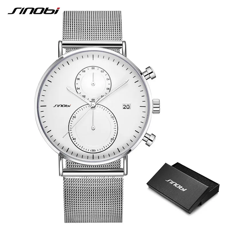 Sinobi novo relógio masculino marca de negócios relógios para homens estilo ultra fino relógio de pulso japão movimento relógio masculino relogio masculino337b