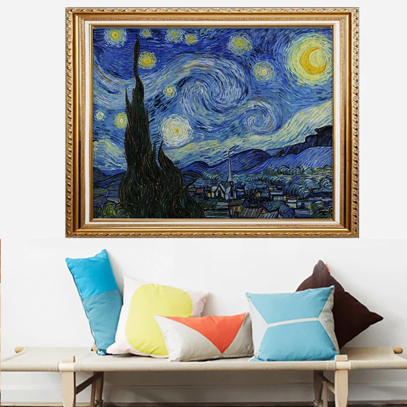 Ricamo diamante 5D Van Gogh Notte stellata croce trapano tondo completo 5D fai da te decorazione domestica senza cornice pittura a olio a punto croce