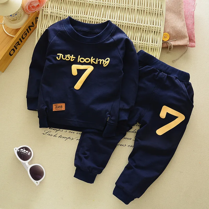 Spring Baby Boys Tracksuit Kids Long Sleeve Top Pants Children Clothing Infant Sets Sport Suits