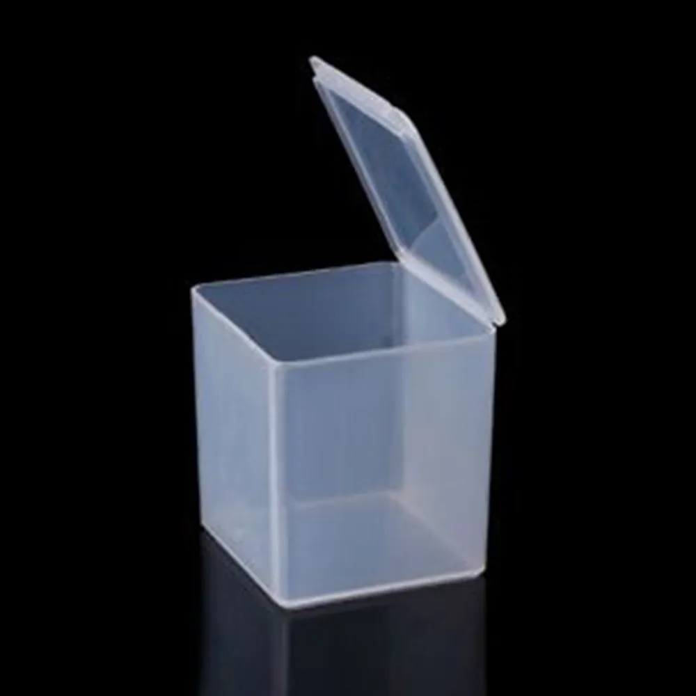 صناديق تخزين بلاستيكية صغيرة مربعة مربعة صافية تخزين المجوهرات الشفافة مربعات تخزين المجلات الإبداعية حاويات الحاويات 2673