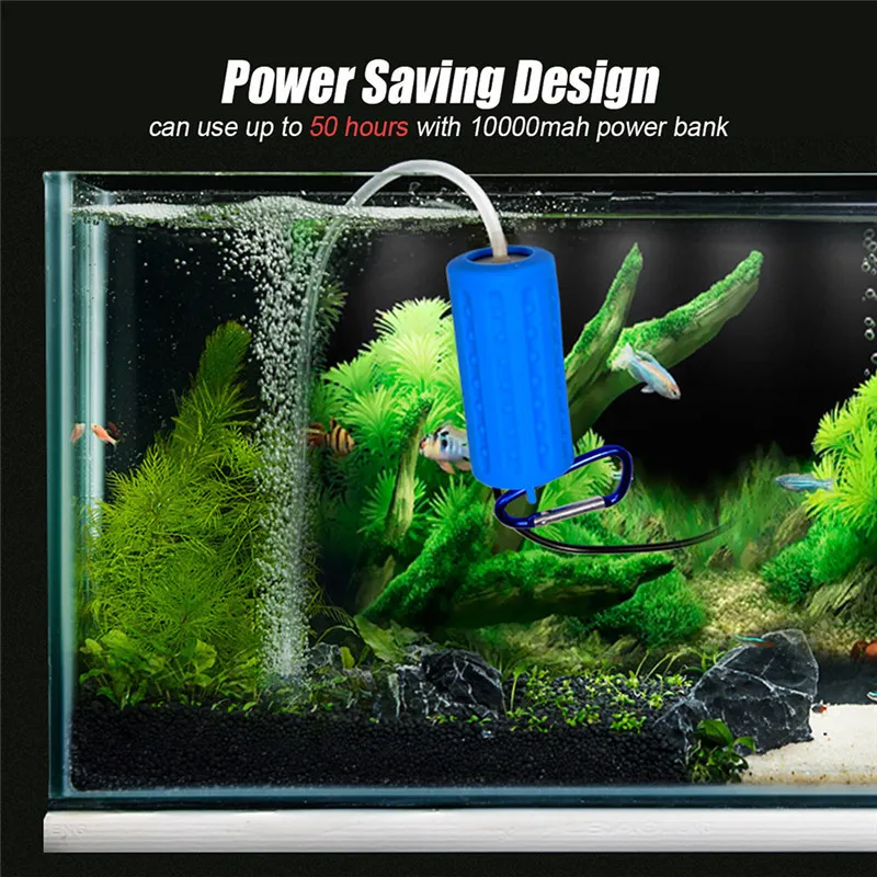 Aquarium Air Pump Portable Mini USB Oxygen Air Pump Mute Energy Saving Supplies Aquatic Terrarium Fish Tank Accessories 06