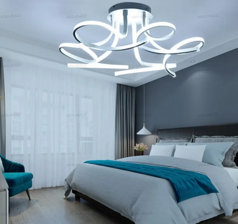 Новый дизайн акриловый лотос светодиодный потолочный свет для живой учебной комнаты спальня Lampe Plafond Avize Indoor Tivel Lamp LLFA3059