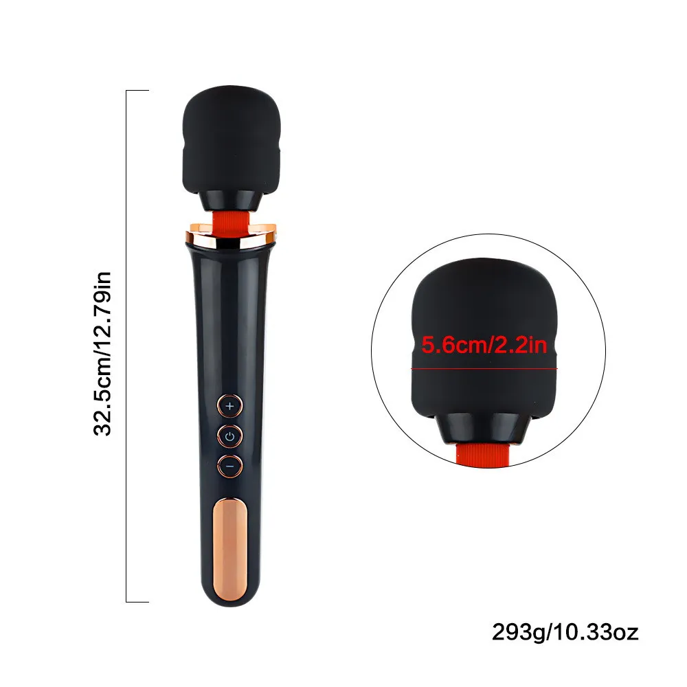 5 snelheden 10 Modi G Spot Vibrator enorme vrouwelijke Av Wand Massager Sekproducten USB LADING VIBROTS SEX TOYS VOOR DRAMEN Y1912205695307