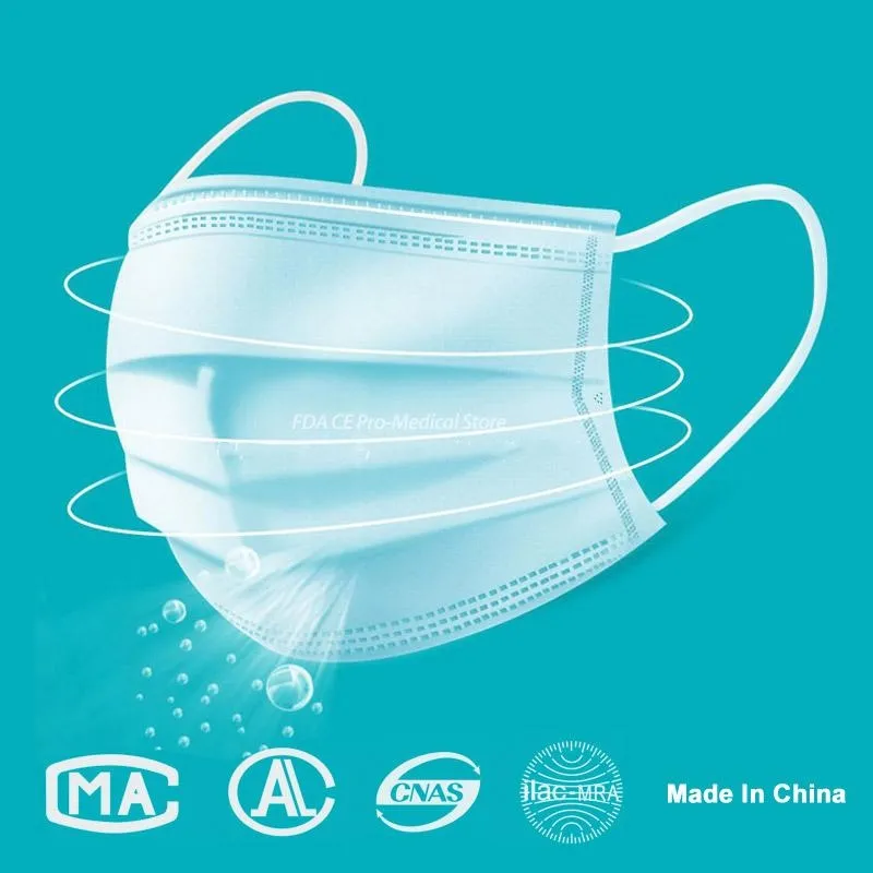 US-amerikanische Einwegmaske 3-layer-Schutzmaske Anti PM2.5 Atmungsfreies Gesichtsstaubmaskenschiff in 24 Stunden