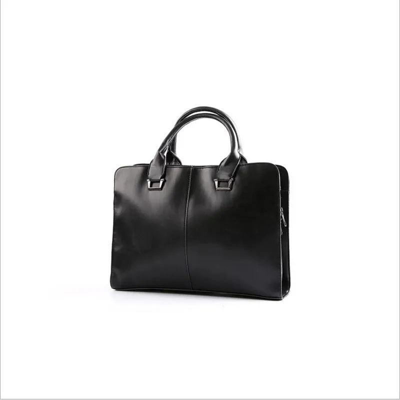 Mens Leather Briefcase Laptop Bags Travel Bag Soft Shoulder Bags Business Man Handbag Male Formal Briefcases189S