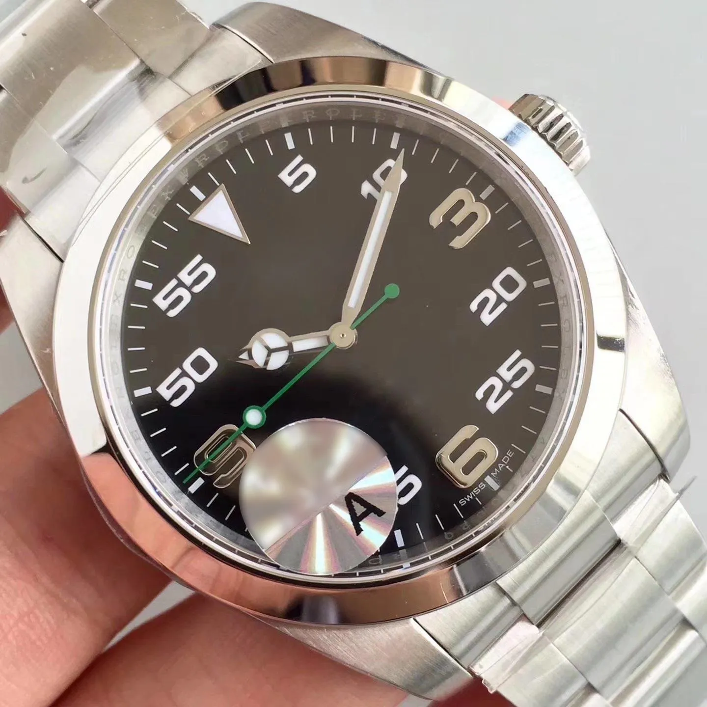 Мужские часы Air механические с автоматическим механизмом King Watch премиум-класса 40 мм из нержавеющей стали с сапфировым стеклом, светящиеся, водостойкие242i