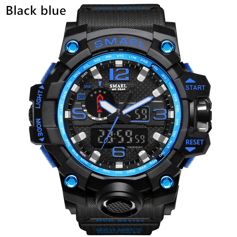 Новые мужские спортивные часы smael relogio, светодиодный хронограф, наручные часы, военные часы, цифровые часы, хороший подарок для мужчин, мальчиков, d297p