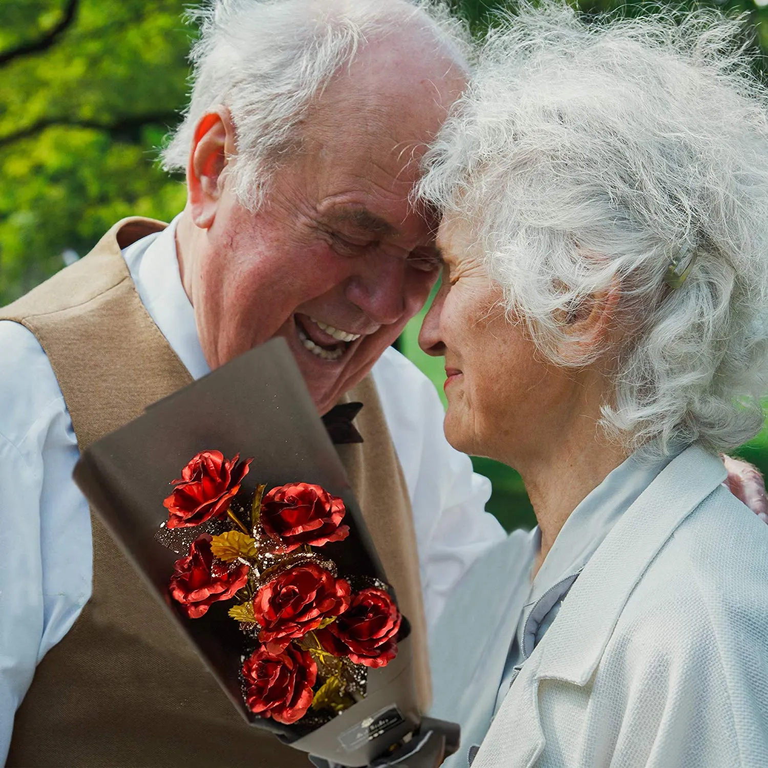 24k Or Roses Bouquet Plaqué Or Rose Forever Cadeaux pour Son Anniversaire De La Saint Valentin Mariage Fête Des Mères Anniversaire Gift298V