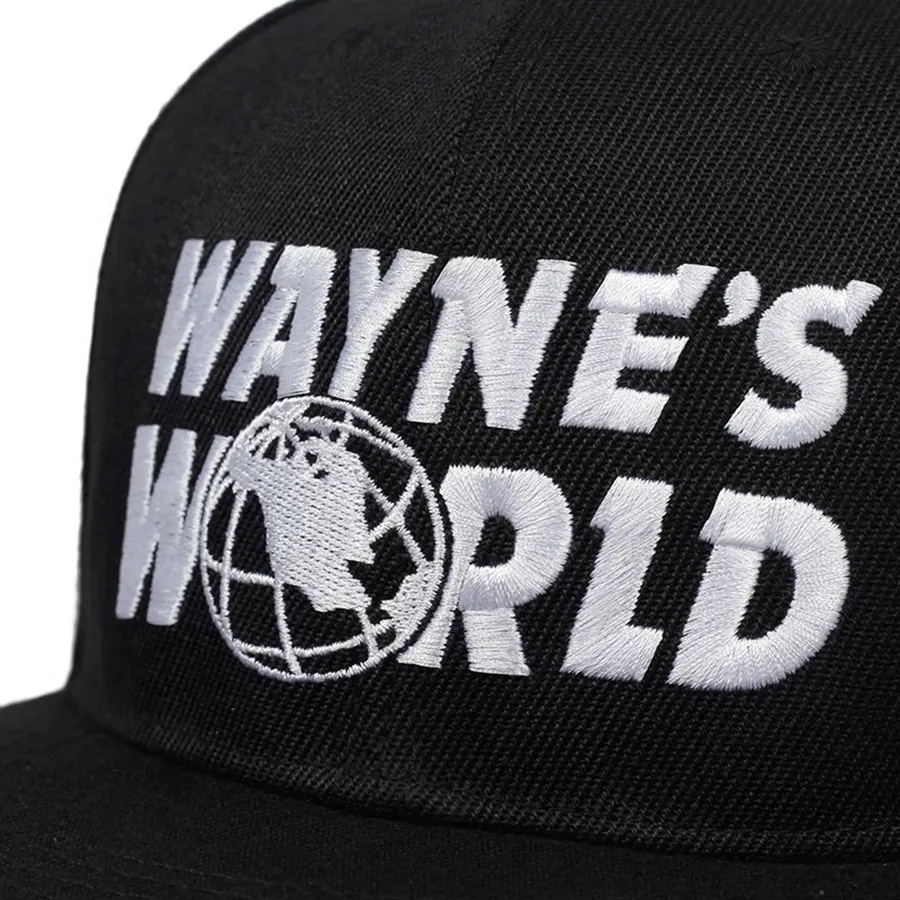 Whole Black Waynes World Baseball czapki unisex hip hop kapelusz sunhat Wayne's World Hat Costume haftowane czapki siatki ciężarówki 316L