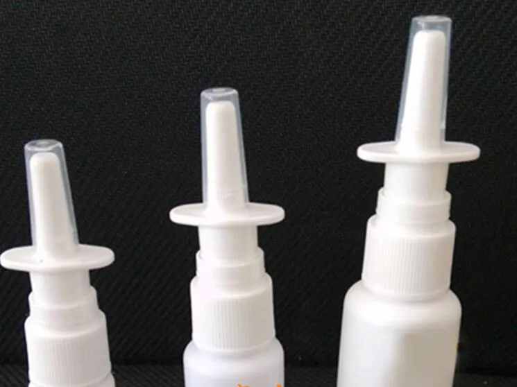Bouteilles de stockage pots bouteille nasale en plastique avec pulvérisateur à pompe PE 10 ml 20 ml 30 ml 50 ml bouteille rechargeable 12821