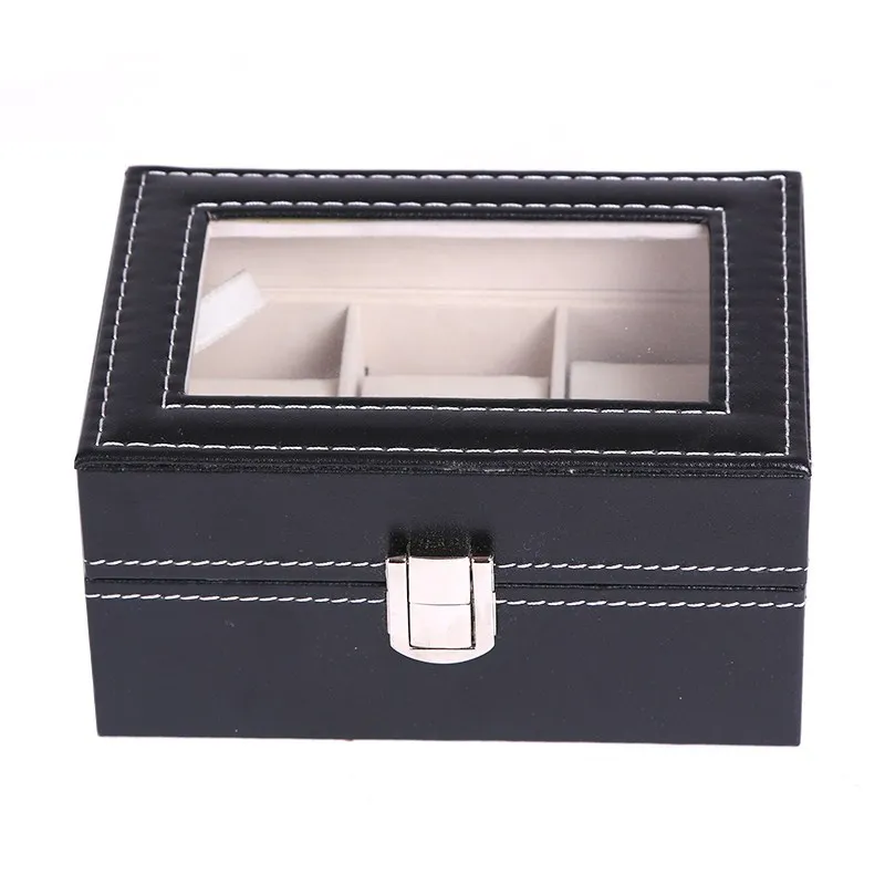 PU skórzane skrzynki zegarkowe 2 3 5 6 10 12 20 24 Siatki Organizator Organizator Pudełka Wyświetlacz Watch Case288s