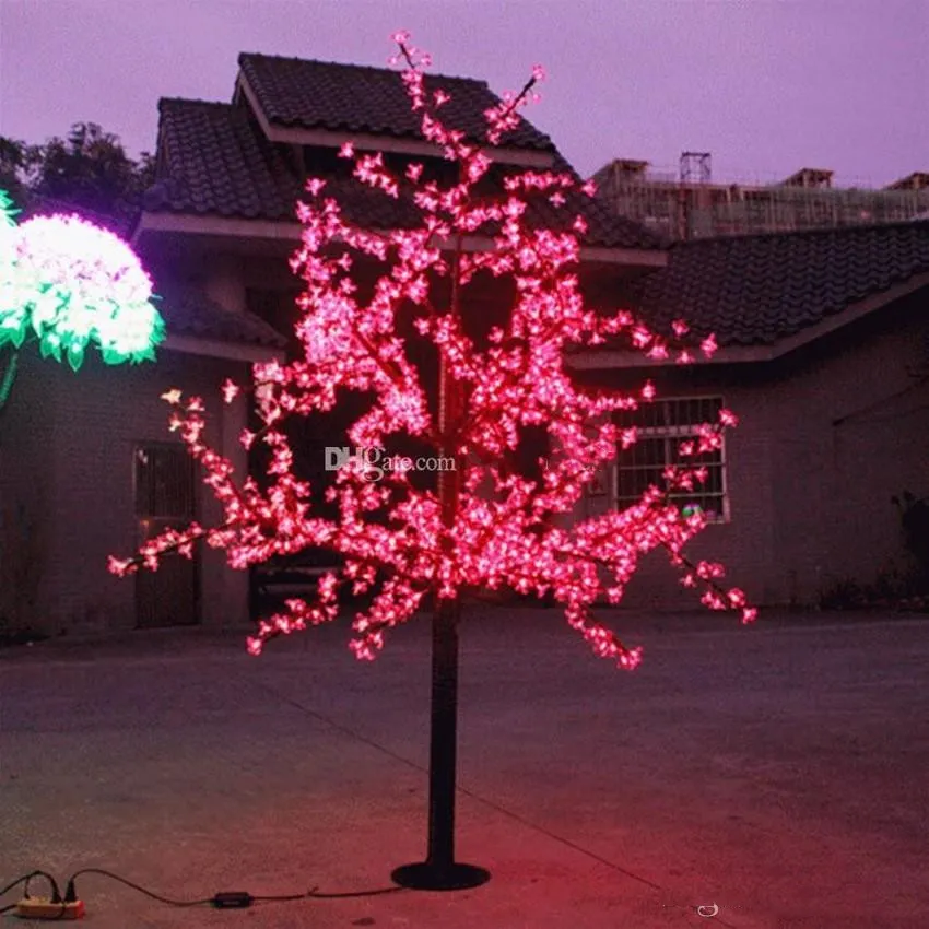 LED cerisier fleur arbre lumière 0 8m 1 2m 1 5m 1 8m nouvel an mariage Luminaria décoratif arbre Branches lampe éclairage extérieur 293D