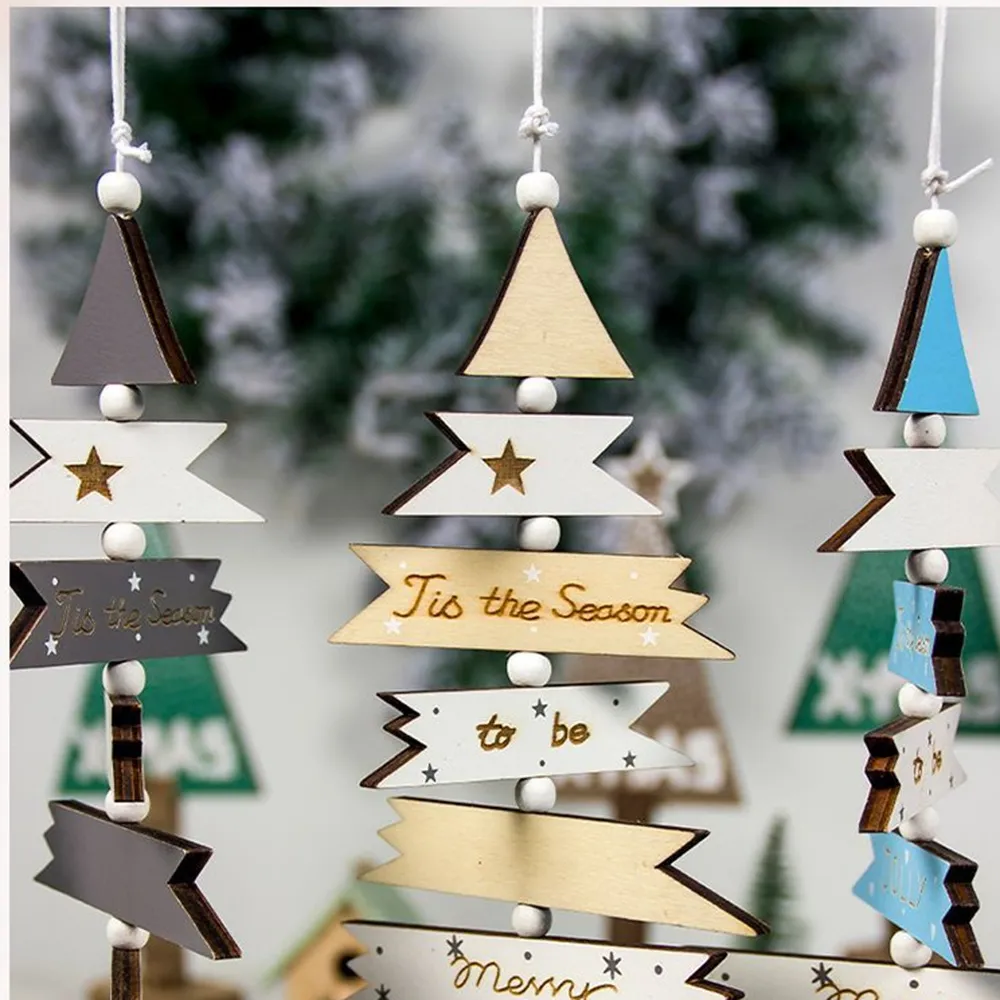 Decorazione dell'albero di Natale in legno di Natale a ciondolo decorazione di ornamenti natalizi casa natal adornos de navigad 2019 decorazione da tavolo q277i