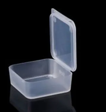 Small Square Clear Plastic Storage Box Transparent Jewelry Storage Boxes Creative Beads Crafts Case Containers2673