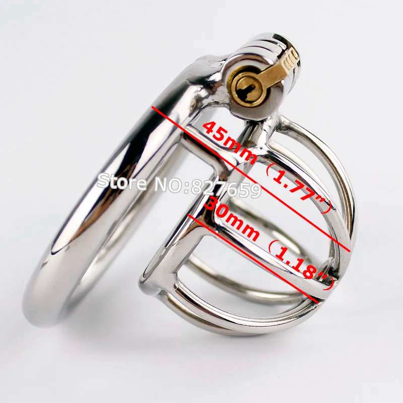 Male Device Stainless Steel Super Small Size Chastity Cage Virginity Lock Adult Game Sex Toys Y19070602_voghion.com