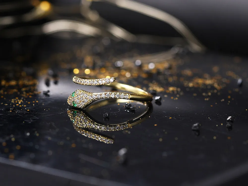 Snake shape open ring Midi Knuckle fashion women lady jewelry 2020337G