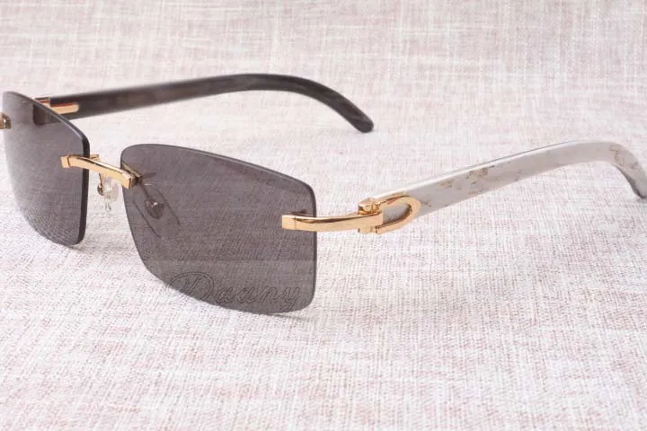Ganze rahmenlose Sonnenbrille Brille 3524012 Natural Mix Ox Horn Männer und Frauen Sonnenbrillen Brillen Brillen 56-18-140M2847