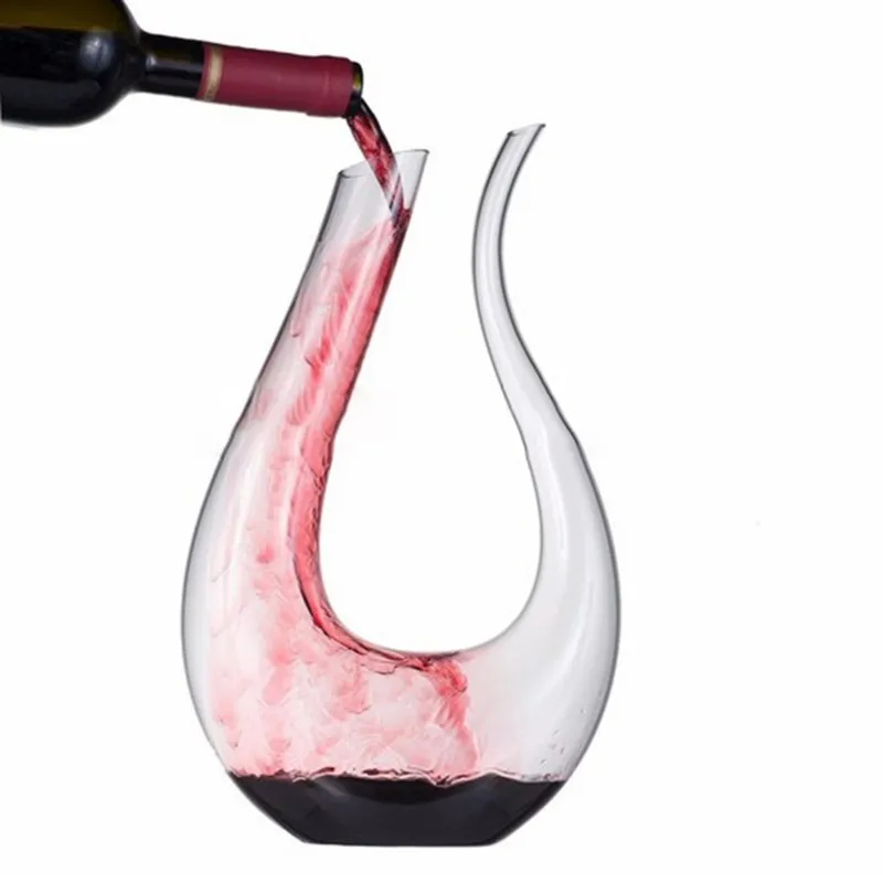 Home Wine Decanter Crystal Glass Wine Breather Carafe 100% Hand Blown Winebreather Carafe Wine Aerator Accessories with Wide Base317L