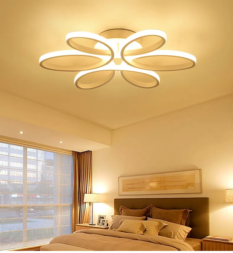 Lampade a sospensione Minimalismo lampadario in alluminio moderno fiore lampada da soffitto a led soggiorno studio camera da letto267x