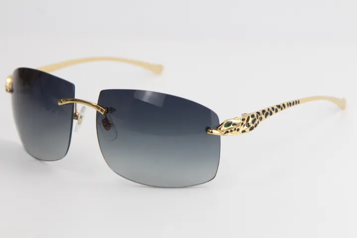 Продам классическую модель без оправы, металлические солнцезащитные очки серии Leopard, модные очки высокого качества, большие квадратные солнцезащитные очки для мужчин и Fem223U
