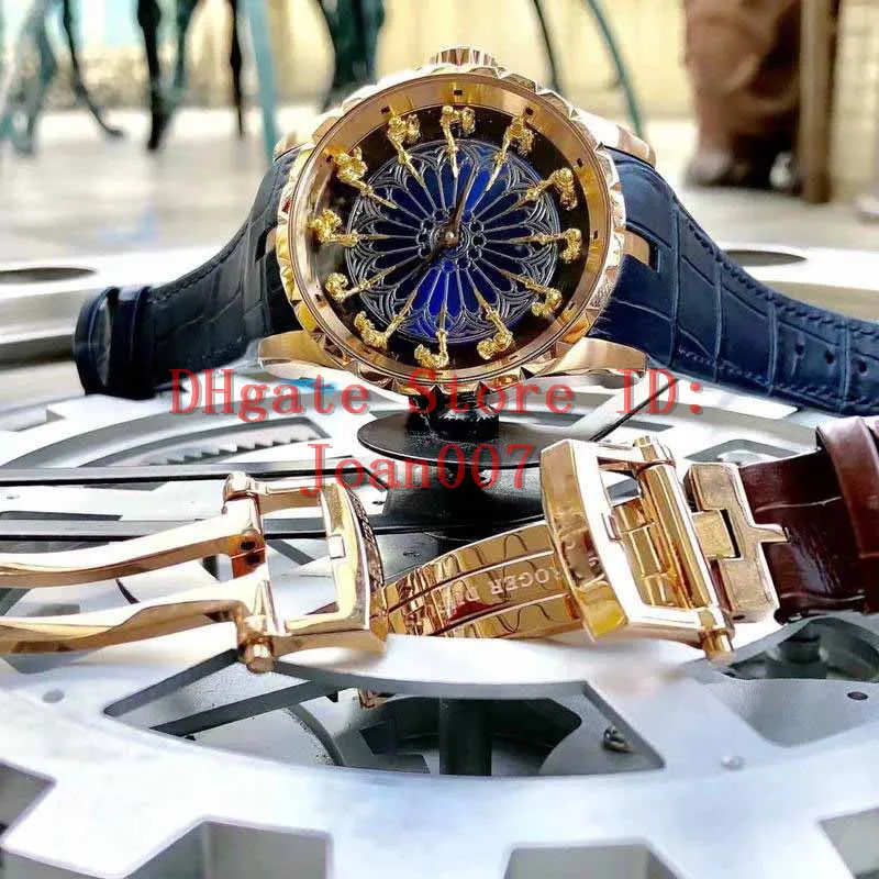 Relógios 45mm 12 personagens rei decoração movimento automático relógio mecânico masculino grande mostrador relógios masculinos rd watch2872