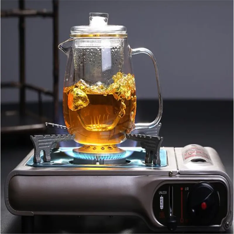 Infusores de té Teaware Tetera doméstica capaz de soportar filtro de alta temperatura Filtro de vidrio interno Colador de cerveza Flores Hojas Raíces, etc262v
