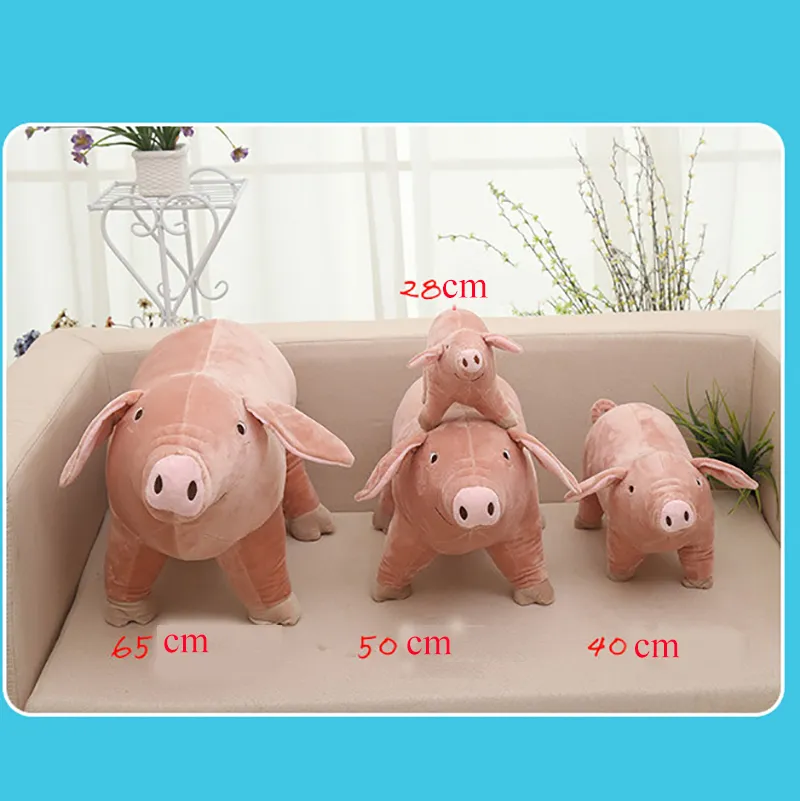 ぬいぐるみおもちゃ豚25cm 40 60 cmピンクライトかわいいミニソフトなぬいぐるみおもちゃのための豚ソファ枕54026866617