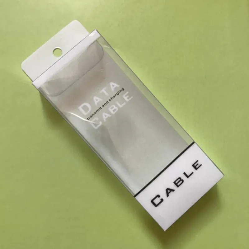 Подарочная упаковка, пустая белая прозрачная розничная коробка из ПВХ, упаковка для кабеля для передачи данных длиной 1 м, 2 м, 6 футов, универсальная упаковка, зарядное устройство для смартфона Line1195M