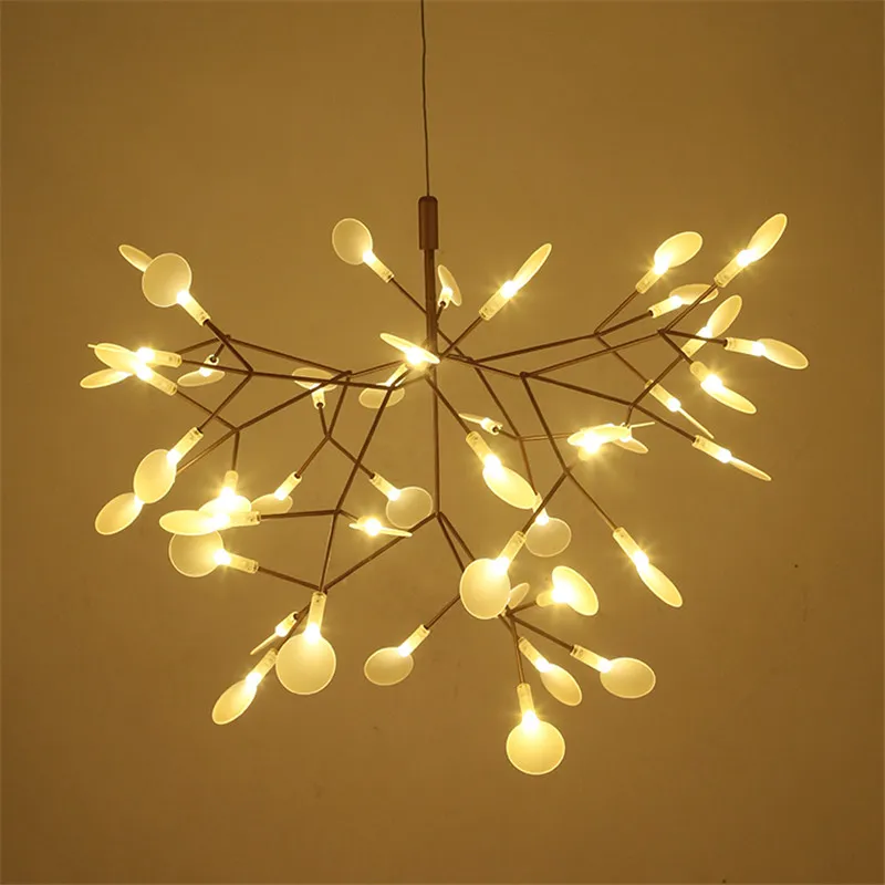 Modern Heracleum Tree Leaf Pendant Light LED Lamp Suspension Lamps Living Room Art Bar Iron Restaurant Home Lighting AL12270v