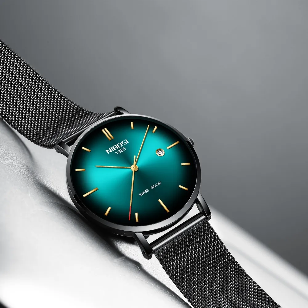 NIBOSI montre hommes chronographe montre-bracelet étanche Date créative marque de luxe suisse Relogio Masculino mâle Genève Quartz Clock221u