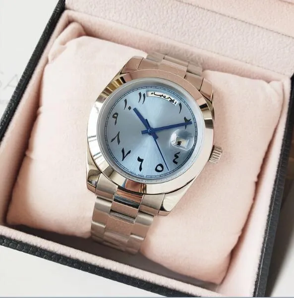 2019 Limited Edition Automatic Mechanical Watch DayDate Mens Watch Male 40 مم من الياقوت الزجاجي النص العربي مشاهدة Movement297J