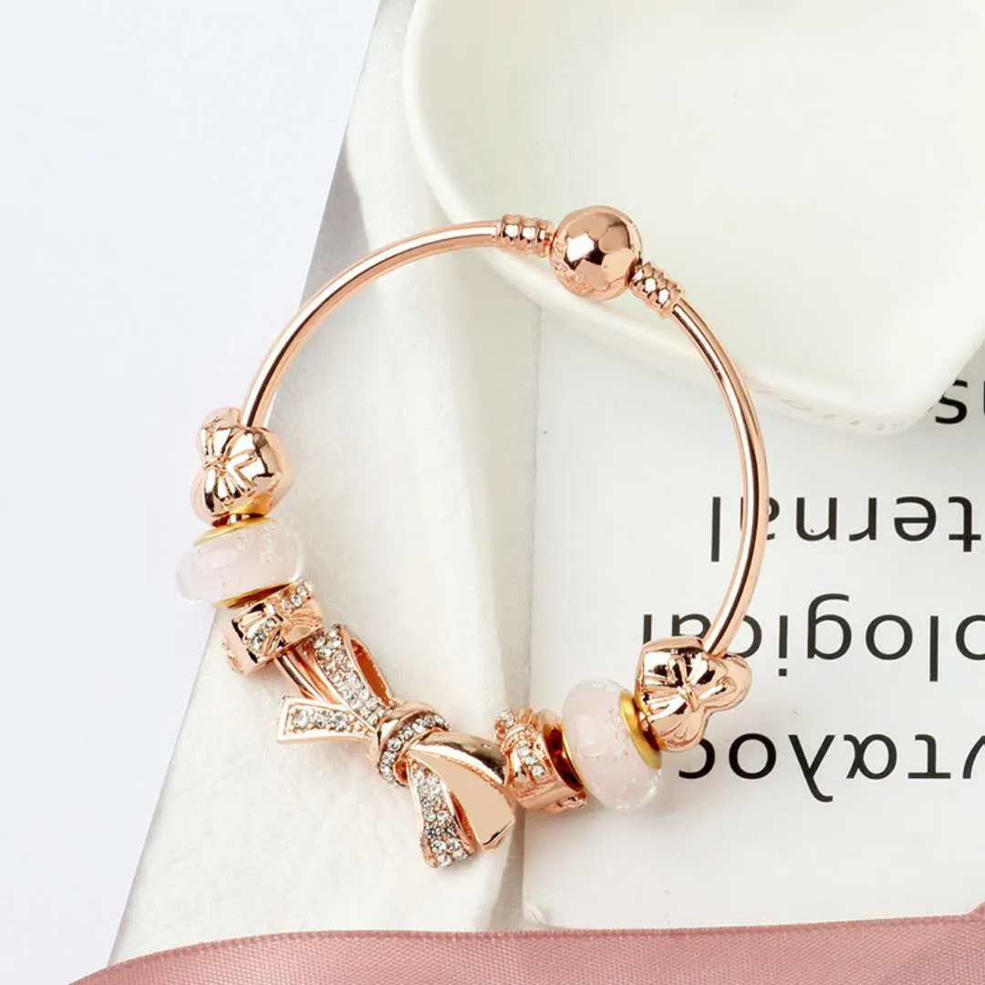New fashion 925 braccialetti in argento braccialetto di fascino braccialetti con nodo arco braccialetti di fascino braccialetto gioielli fai da te Natale e regalo di San Valentino282S