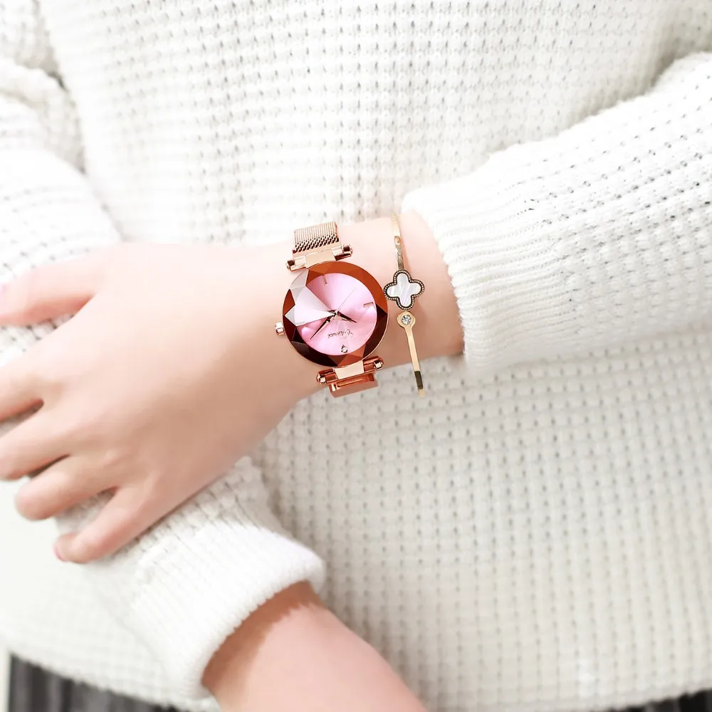 Chenxi Watch Fashion Gem Cut Geometry Crystal Luxury Ladies Quartz Watches Women's Dress Watch Women Clock Zegarek D296B