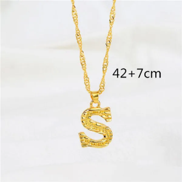 Piccola collana con lettera iniziale in oro donna Hip Hop A-Z ciondolo alfabeto collana vintage dichiarazione gioielli regali di Natale Bijoux Femme