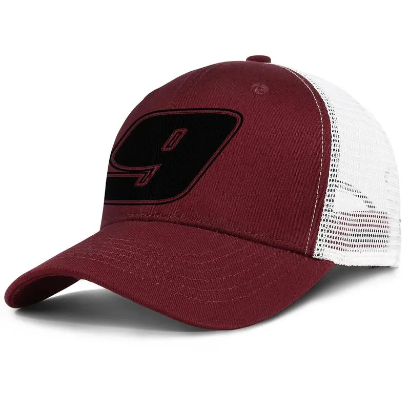 Pilote Chase Elliott 9 hommes et femmes casquette de camionneur ajustable équipée de casquettes de baseball personnalisées vierges NASCAR # 9 logo E Logo Golde2775