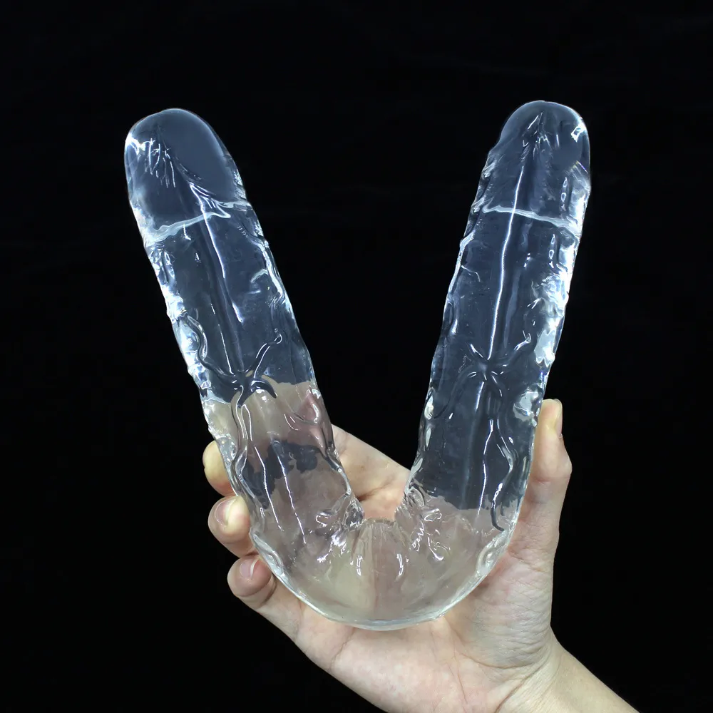 Long gode à double extrémité pénis réaliste bite flexible jouets sexuels pour adultes pour femme couples lesbiens produits de pénétration anale vaginale CX1638569