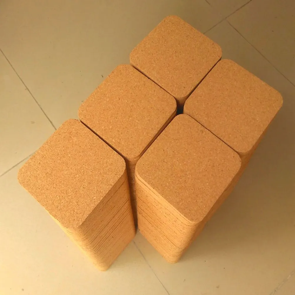 Square Coasters Dampproof Eco-friendly Wooden Heat-resistant Cork Coaster for Bowl Cup Table Y200328214p