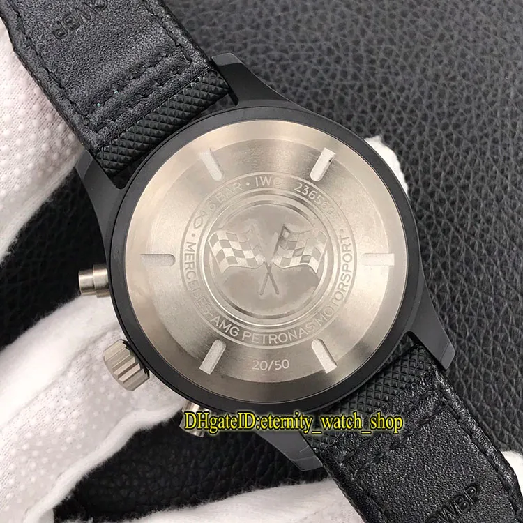 Najlepsza wersja YL Pilots Classic Series Ceramic Case 389008 Blue Dial ETA 7750 Chronograph Automatyczne męskie zegarek nylon sport Stopwatch2775