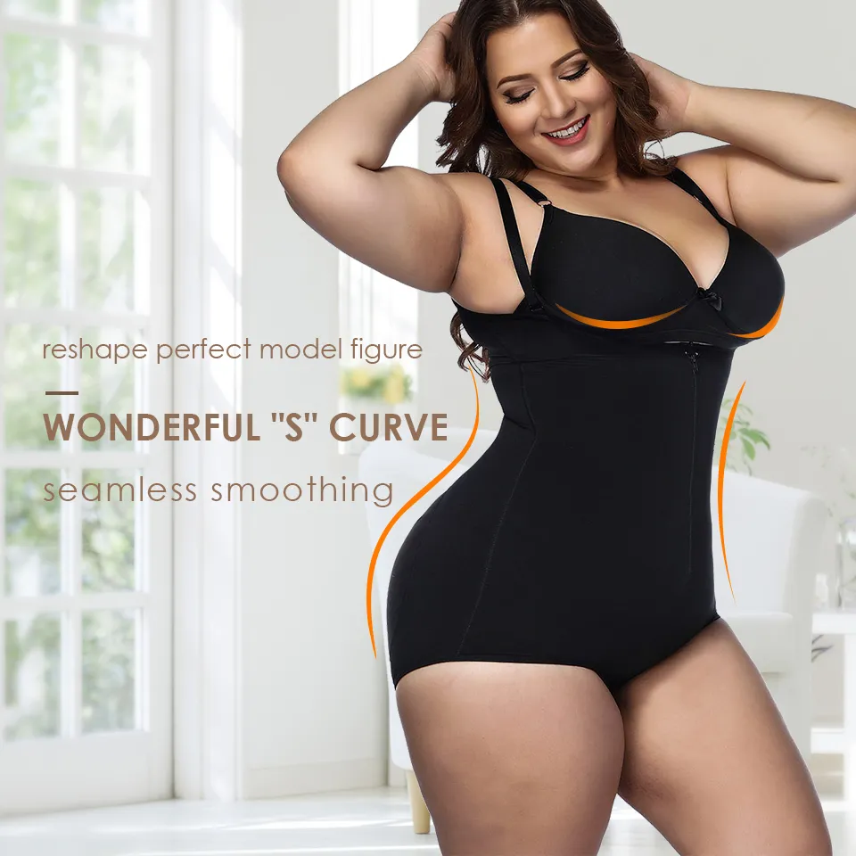 여성 플러스 크기 5xL Shapewear Body Shaper 슬리밍 허리 트레이너 배 배 통제 수트 산후 속옷 코르셋 엉덩이 Y293J