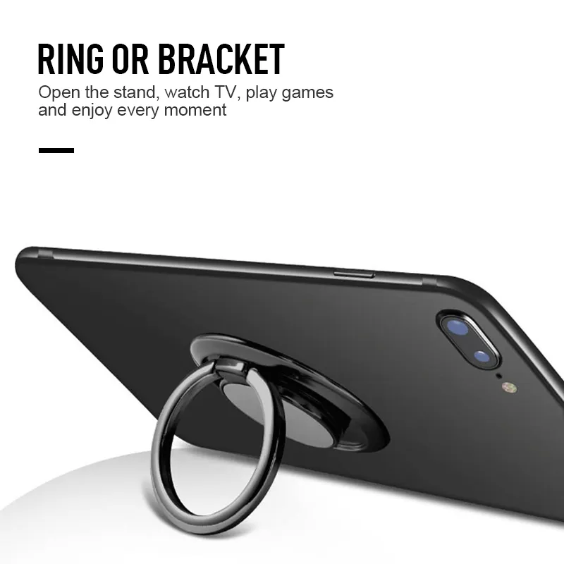 Metall Mobile Finger Ring Telefon Halter Universal 360 Grad Rotation Telefon Ständer Halter Magnetische Auto Halterung Ständer Zubehör