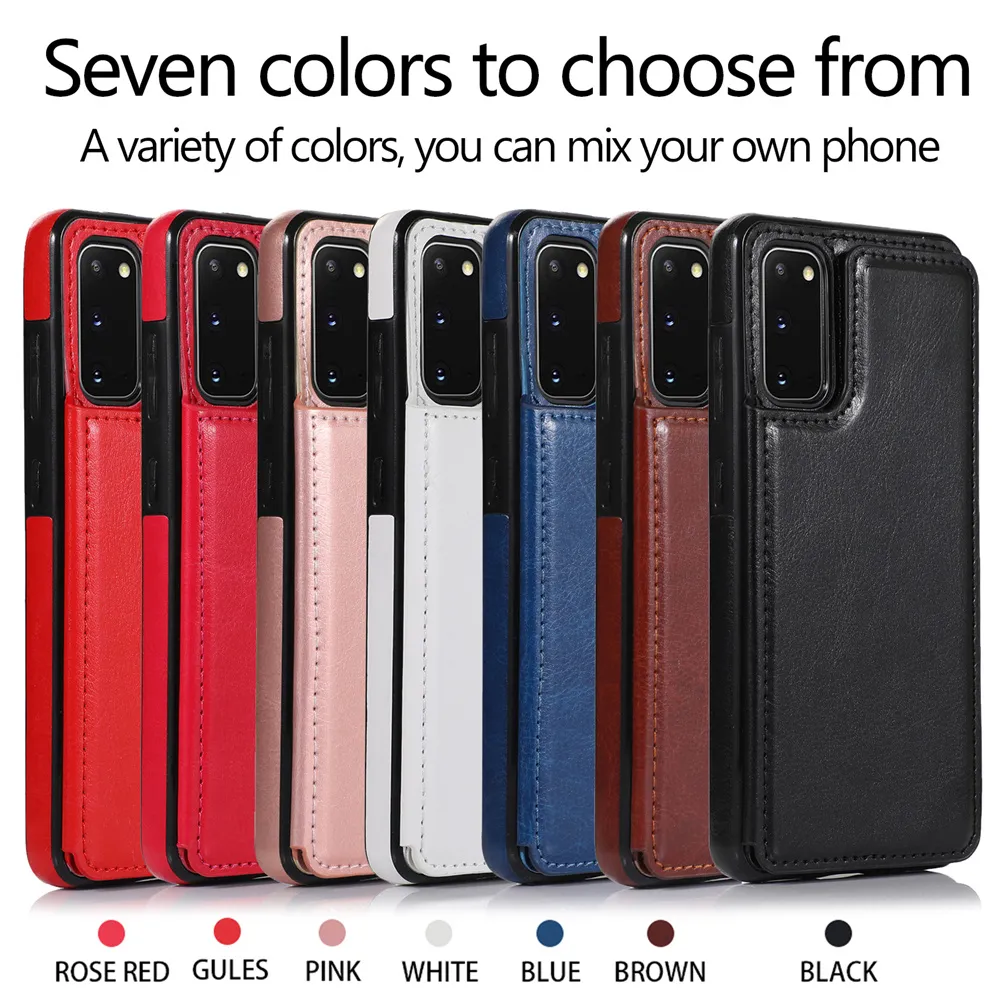 Couverture en cuir pour Samsung Galaxy S20 Ultra S10 E S9 S8 S7 Edge Note 8 9 10 Plus Lite Flip Cartes Portefeuille Case 3739309