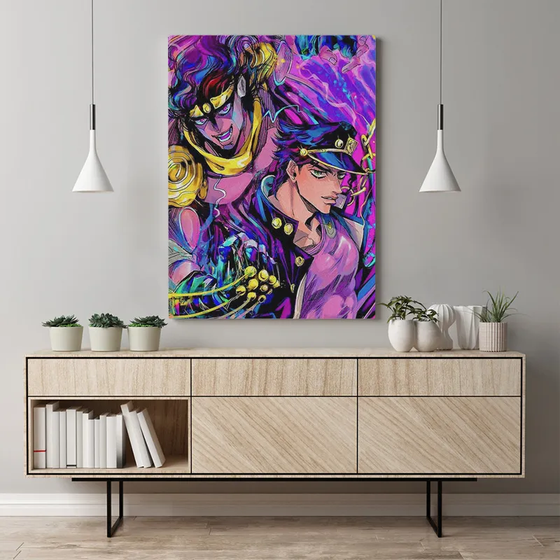 Canvas Gedrukte Muurkunst Jojo S Bizarre Poster Schilderij Modern Home Decor Modulair Japan Anime Karakter Fotolijst Voor Slaapkamer6900288