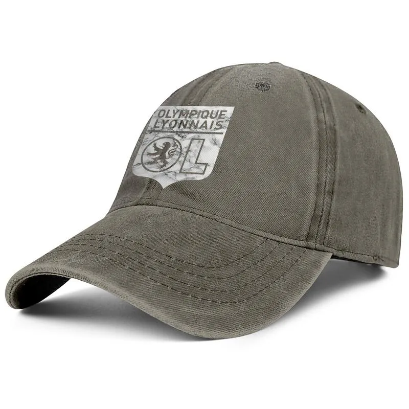 Élégant Olympique Lyonnais Les Gones OL Unisexe Denim Casquette de Baseball Golf Classique Chapeaux Marbre Texte Blanc Cancer du Sein Poudre Femelle 1720542