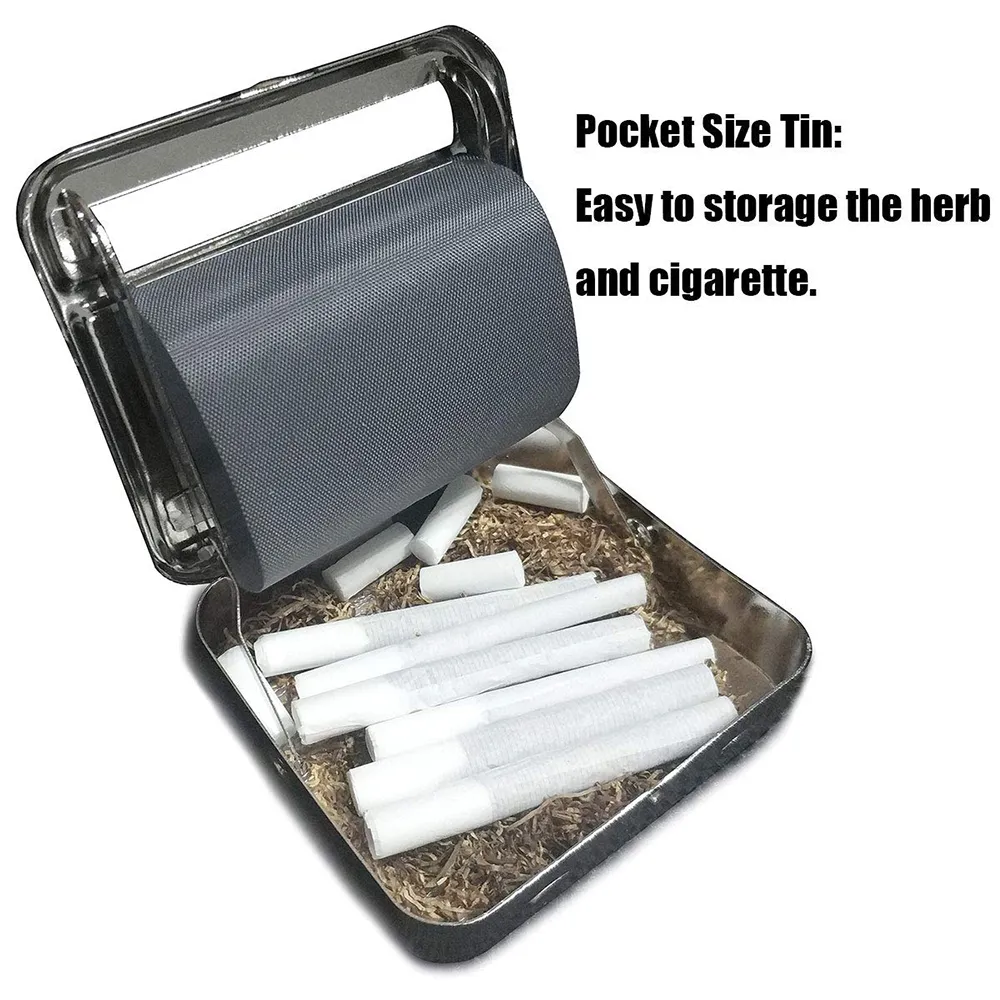 80 мм аксессуары для курения из нержавеющей стали, ручная машина для прокатки сигарет, упаковочная коробка для табака для тонких сигарет4079402