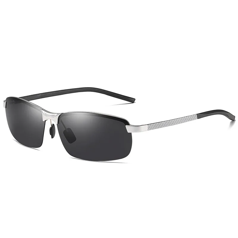 Yunsiyixing Aluminium-Magnesium-Sonnenbrille, Gentleman, polarisierte Gläser, Vintage-Brille, UV400, Outdoor, Fahren, Blitz, YS65153362