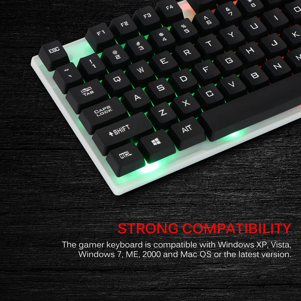 Neue LED -PC -Gamer -Gaming -Tastatur und Maus -Combo 24G Keyboard Gamer Gamer Keyboard Set Wired Ergonomic für Laptop6444219