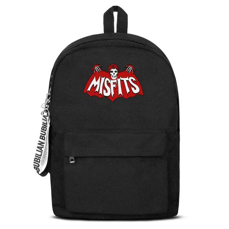 الكلاسيكية Misfits Saturday Night Canvas Bookbag Based Backpack School School Student Business Daypack Art Skull Show Misfits log3608133